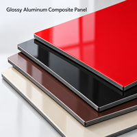 Panneau composite en aluminium brillant de couleur champagne, revêtu de PE, 4 mm, 4x8 pieds, plaque ACP pour revêtement de plafond