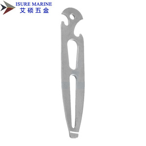 Stainless Steel <b>Hook</b> Ring Key 112mm Length 21mm Width Single End Manual Industrial Grade Wrench For <b>Boat</b> Marine Emergency Use - Product Image 3