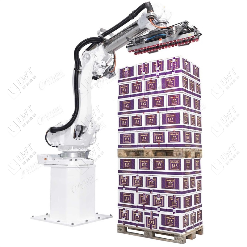 Leadworld automatic palletizer robot for cartons automatic empty can depalletizer Automatic Carton Palletizer