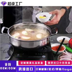 Casserole en acier inoxydable 4,1L-6L antiadhésive avec couvercle pour usage domestique et commercial - Product Image 4