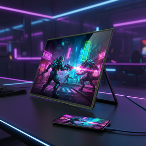 <span class=keywords><strong>จอ</strong></span>ภาพพกพาแบบขยายขนาดใหม่ปี 2026 หน้า<span class=keywords><strong>จอ</strong></span> IPS LED Backlit พร้อมขาตั้งสำหรับโทรศัพท์มือถือและ <span class=keywords><strong>iPad</strong></span> - Product Image 1