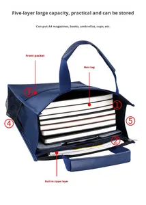 Cartella Portadocumenti A4 con Patta, Borsa Porta Documenti Elegante e Semplice per Studio e Ufficio - Product Image 3