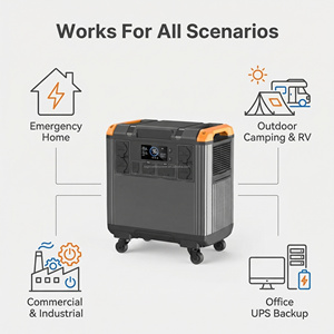 5000W 5300Wh Portable Power Station with <b>UPS</b> Function Home Backup Power for <b>Computer</b> Server Router - Product Image 4