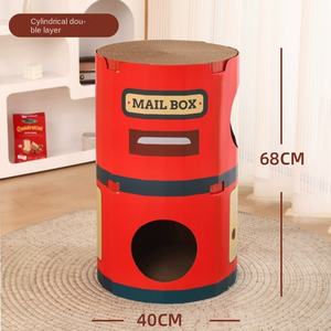 Moderne Geïntegreerde Kat Klauw Board Nest Slijtvast, Geen Chip-Dropping Verticale Muursticker Gegolfde Katten Kat Bomen Krabber - Product Image 6