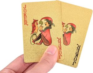 Servicio profesional y calidad Impresión personalizada Doble cara 57x87mm <span class=keywords><strong>Truco</strong></span> <span class=keywords><strong>de</strong></span> magia Naipes Golden Play Poker Card con caja - Product Image 1