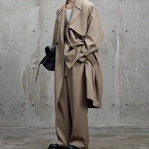 Pantalones de Traje Casuales de Sarga de Alta Calidad para Hombre al por Mayor, Pantalones de Vestir Clásicos Plisados para Hombre con Pliegue Central y Costuras Superiores - Product Image 5