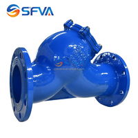 SFVA marca alta calidad GGG50 PN16 Din F1 Y tipo colador DN100 DN150 hierro dúctil Y colador válvulas