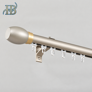 <span class=keywords><strong>Tringle</strong></span> à rideaux moderne minimaliste en alliage d'aluminium de 6,7 m à glissement silencieux, accessoires de <span class=keywords><strong>rail</strong></span> de rideau, poulie décorative de tête de <span class=keywords><strong>tringle</strong></span> – Vente en gros - Product Image 3