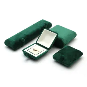 High quality luxury pu leather travel jewelry box organizer velvet storage ring cases
