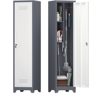 Ready Stock in USA Free Shipping Metal <b>Storage</b> Cabinet, 65"<b>Narrow</b> Cabinet With Hooks,Heavy-Duty <b>Storage</b> Support Dropshipping - Product Image 5