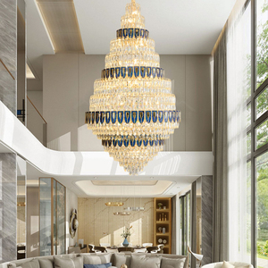 Lớn sang trọng pha lê LED đèn chùm đèn Sản phẩm mới tiệc hội trường biệt thự nhà hàng tùy chỉnh hiện đại 80 miễn phí Mặt dây chuyền kiểm soát chuyển đổi - Product Image 2