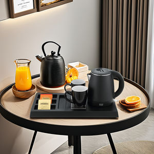 Ohigitechi 4in1 5 yıldız otel odası hizmet misafirperverliği lüks çift plaka ABS tepsi W/1.0L çift duvar 304 paslanmaz çelik su ısıtıcısı - Product Image 1