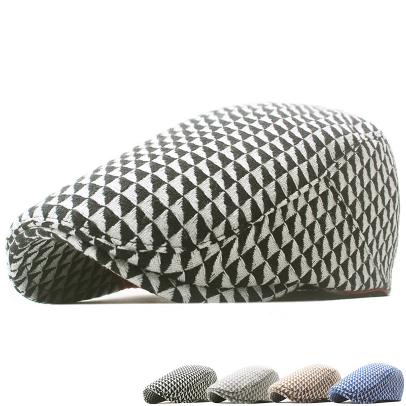 Берет женский осенний зимний уличный художник плоская кепка черная белая треугольная Ретро Кепка шапка мужская шапка Плющ