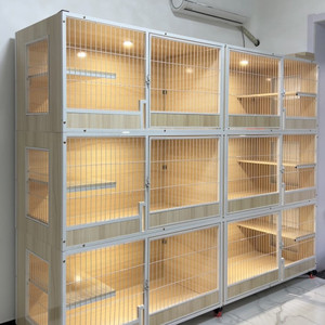 Jaula para Gatos de Madera Maciza de Tres Niveles Kih Tejia, Casa para Gatos Grande y Transpirable con Cierre de Botón para la Cría y Producción de Gatos - Product Image 3