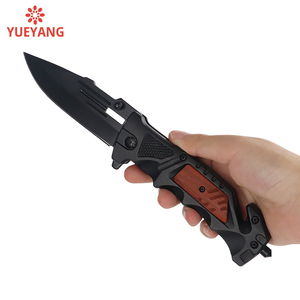 YUEYANG Premium Zwart Vouwbaar Tactisch Mes Aluminium Legering Handvat Multifunctioneel Buitenmes OEM - Product Image 5