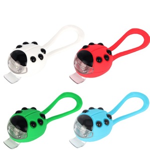 ไฟ LED สำหรับขับขี่กลางคืนไฟหน้าเพื่อความปลอดภัยของแฮนด์จักรยานเต่าทองซิลิโคนกันน้ำไฟจักรยาน - Product Image 1