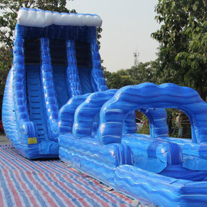 Tobogán <span class=keywords><strong>de</strong></span> <span class=keywords><strong>agua</strong></span> inflable mágico azul, comercial, grande, deslizante, a la venta - Product Image 3