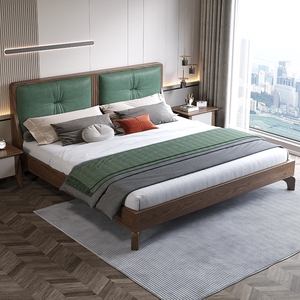 Cama Minimalista Elegante con Diseño Geométrico y Base <span class=keywords><strong>de</strong></span> Láminas Reforzadas para Hoteles y Apartamentos <span class=keywords><strong>de</strong></span> Alta Gama - Product Image 2