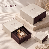 Boîte à tiroir rigide de luxe personnalisée en carton artistique avec dorure à chaud pour palette de maquillage