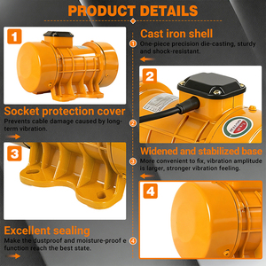 آلة اهتزاز الخرسانة JULANTE ZW-3.5 بمحرك تيار متردد 220 فولت مع لوحة اهتزاز مرفقة - Product Image 2