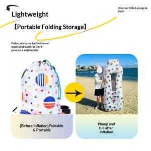 Lit gonflable amphibie de plein air avec pare-soleil, canapé-lit paresseux en polyester, vente en gros en Chine - Product Image 2