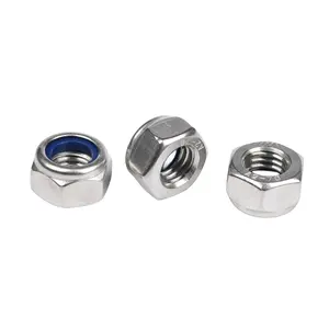Wholesale connection galvanized clinching fasteners hot stamping din985 Nylock lock m8 rivet hexagon nut with metal insert