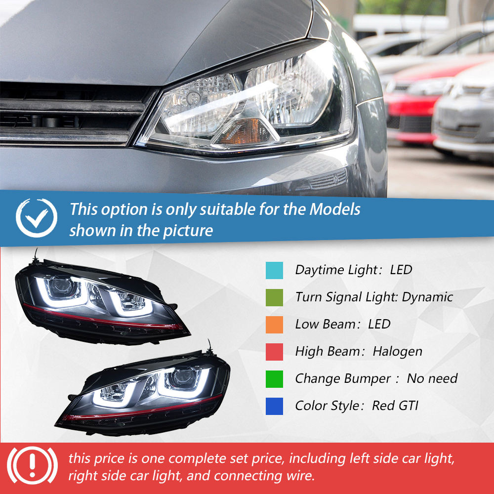 Red line Double U style/One