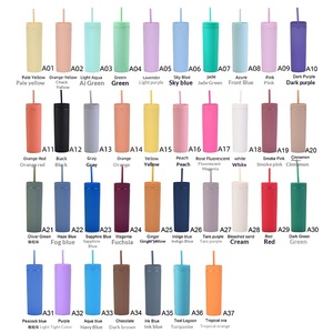 Gobelet à double paroi personnalisé en caoutchouc simple, <span class=keywords><strong>peinture</strong></span> en caoutchouc, 16 OZ, corps droit, paille à succion, anti-fuite - Product Image 5