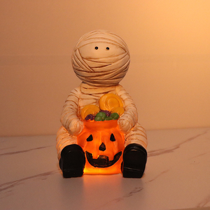 Serie Halloween resina artigianato <span class=keywords><strong>statue</strong></span> da giardino esterno articolo di arredamento caramelle mummia decorazione da giardino - Product Image 6