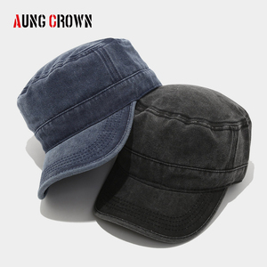 <span class=keywords><strong>หมวก</strong></span>แก๊ปทรงแบนสีพื้นสไตล์อเมริกันแบบฟอกสี <span class=keywords><strong>หมวก</strong></span>แคมป์สไตล์เรโทรลำลองสำหรับทำงาน <span class=keywords><strong>หมวก</strong></span>เบสบอลผ้าฝ้ายสำหรับผู้ชาย ป้องกันแสงแดดสำหรับกิจกรรมกลางแจ้ง - Product Image 3