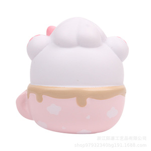 Tea Cup <b>Bear</b> White PU Foam Slow Rebound Fidget Toy <b>Cute</b> Stress Relief Decor Gift - Product Image 3