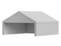 Tente de garage extérieure robuste 20x20 pieds, imperméable, pour 3 voitures, avec structure en acier galvanisé et parois latérales anti-UV incluses