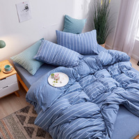 Stock vente en gros d'usine drap-housse confortable en jersey de coton king size avec deux taies d'oreiller
