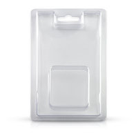 Vente en gros personnalisée en usine Emballage jetable transparent en plastique pour carte blister à clapet Conteneur de boîte d'emballage en PVC transparent