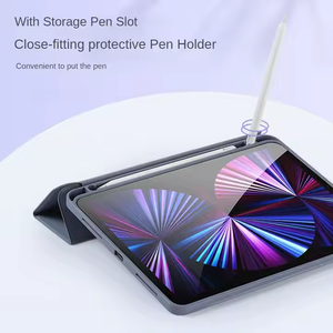 Mryes Magnetische 3 Opvouwbare Auto Slaap Volledige Cover Tpu Siliconen Hoesje Tablet Hoesje Potlood Houder Lederen Hoesje Voor <span class=keywords><strong>Ipad</strong></span> Pro - Product Image 4