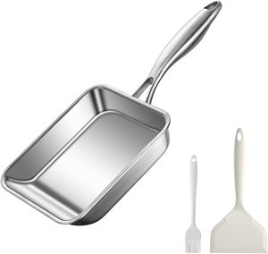 7.5 "giapponese frittata padella per uova, 304 in acciaio inox, padelle quadrate per fare Omelette e pancetta, facile da pulire - Product Image 1
