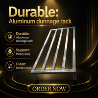 Kit de rangement en aluminium pour supports de stockage au sol, résistant à l'humidité, couleur argent, pour hôtels et restaurants, cuisines commerciales