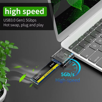 Caja para SSD SATA FYX Swap, Carcasa de 1.5Gbps, Adaptador de Tarjeta de Alta Velocidad, Protocolo SATA de Estado Sólido, M.2 NGFF, USB 3.0, Caja para Disco Duro