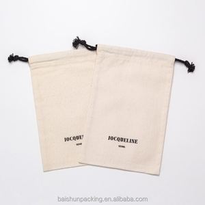 High Quality Recyclable 100% Cotton Canvas Pouch With Custom Logo for Dust <b>Bag</b> Clothing Packaging With Double <b>String</b> - Product Image 2