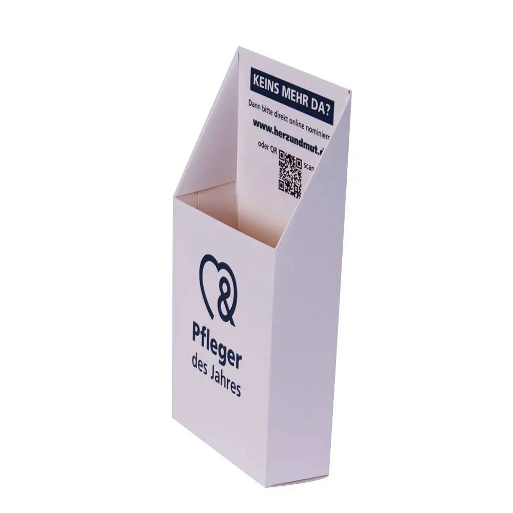 En iyi kalite ve düşük fiyat ile fabrika doğrudan tedarikçi kağıt broşür tutucu özel baskı geri dönüşümlü karton broşür tutucu