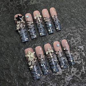 <span class=keywords><strong>Uñas</strong></span> Postizas Largas y Cuadradas al por Mayor, Reutilizables, <span class=keywords><strong>de</strong></span> Lujo, con Diseños <span class=keywords><strong>de</strong></span> Pequeños Diamantes <span class=keywords><strong>de</strong></span> Imitación, Hechas a Mano, Acrílicas 3D, <span class=keywords><strong>de</strong></span> Diamante, para Presionar y Fijar - Product Image 5