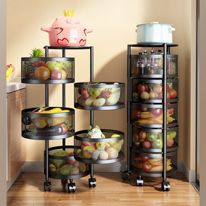 <span class=keywords><strong>Étagère</strong></span> de rangement de cuisine multi-niveaux rotative <span class=keywords><strong>à</strong></span> 360° <span class=keywords><strong>en</strong></span> forme ronde pour fruits, <span class=keywords><strong>étagère</strong></span> rotative pour bouteilles d'<span class=keywords><strong>épices</strong></span> - Product Image 5