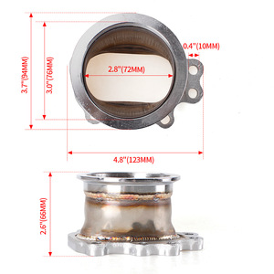 Turbocompresor de 3 pulgadas con base de brida de 8 orificios y junta para actualización GT25 GT28 - Product Image 3