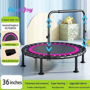 Mini Trampolín Interior de 36 Pulgadas para Uso Doméstico, Material PP y Marco de Acero Inoxidable, Plegable, para Ejercicio Físico, para Niños y Niñas - Product Image 2