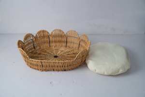 Ganzjahres-Haustier-Rattanhaus Umweltfreundliches Komfortables Haustierbett für Pelzige Freunde Weiden-Kunsthandwerk Katzenhaus - Product Image 4