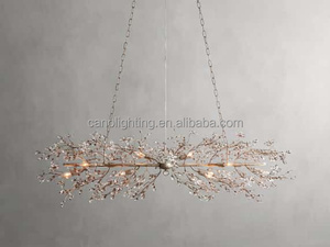 Lampadario <span class=keywords><strong>Fiore</strong></span> in Stile Americano Nordico Moderno, Nuovo Design di Lusso, Lampadario a Sospensione in Cristallo a Forma di Ramo d'Albero - Product Image 5