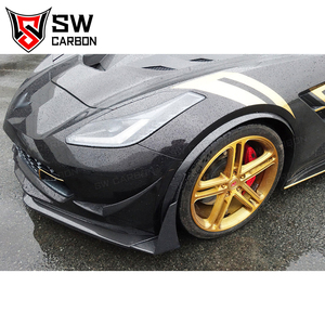 Lèvre de pare-chocs avant en fibre de carbone pour <span class=keywords><strong>Chevrolet</strong></span> <span class=keywords><strong>Corvette</strong></span> C7 Z06, lèvre avant, spoiler inférieur, kit carrosserie - Product Image 4