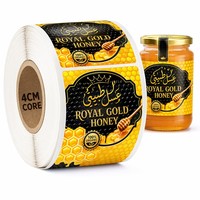 Étiquettes autocollantes découpées sur mesure en vinyle brillant, résistantes aux rayures et aux UV, pour pots alimentaires, miel, confiture, emballages de boissons gazeuses