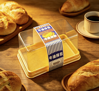 Boîtes d'emballage pour hamburgers en plastique transparent jetables personnalisées en gros, boîtes à pain, boîtes à pâtisserie PET, boîtes à desserts de luxe