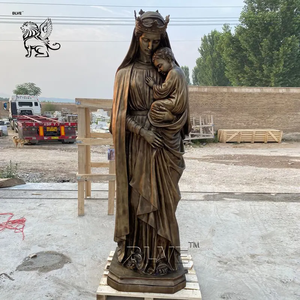 BLVE personalizado Iglesia decoración del hogar tamaño real Metal religioso María escultura bronce María estatuas para la venta - Product Image 2